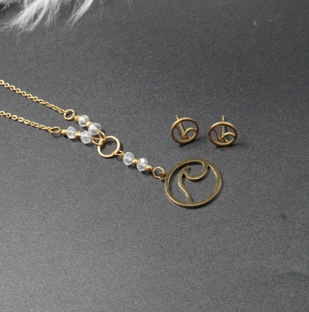 Miniatura 2 de JUEGUITO CORBATIN MURANO OLA BLANCO